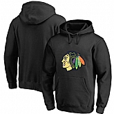 Chicago Blackhawks Black All Stitched Pullover Hoodie,baseball caps,new era cap wholesale,wholesale hats